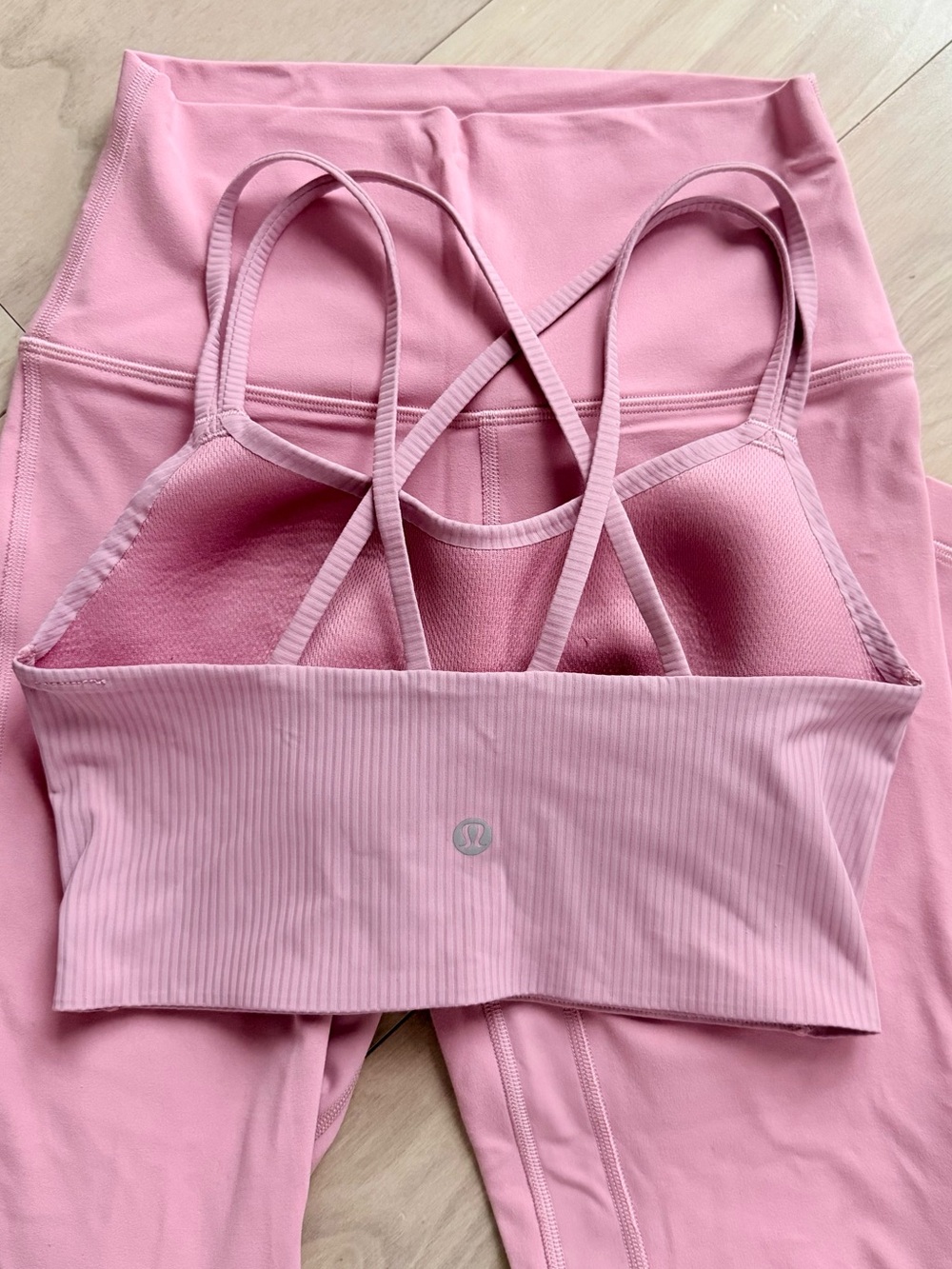 lululemon Align leggings & Like A Cloud sports bra in Dusty Pink, size 4